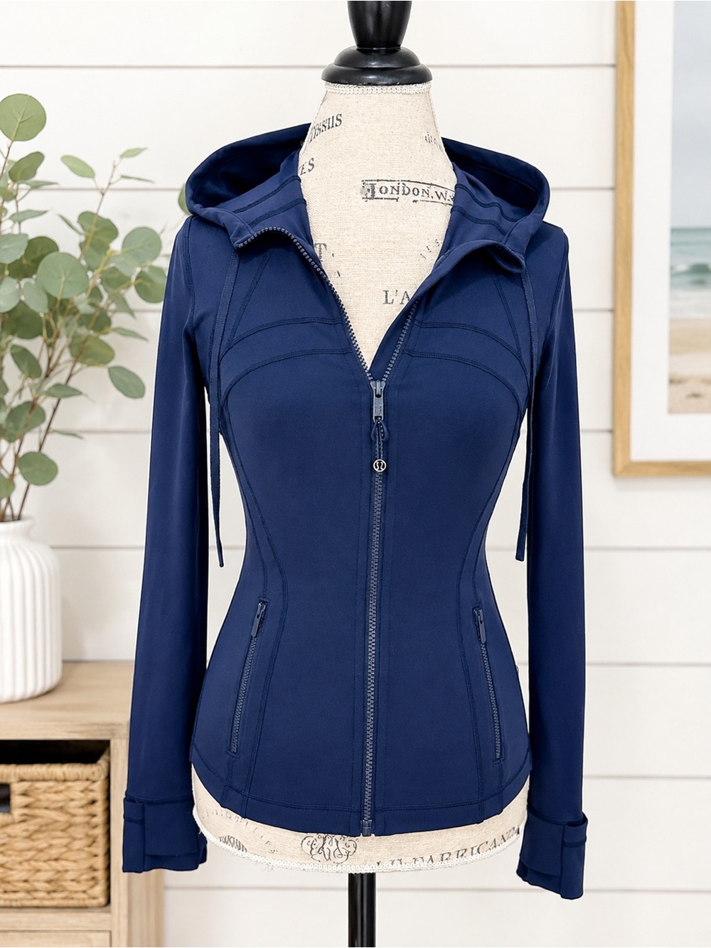 Lululemon Define Hooded Jacket Navy Blue Luon Full Zip Size 2